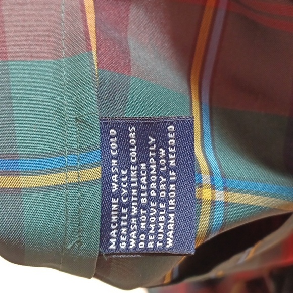 Vintage American Living Deadstock 90s Y2K Plaid Ruffle Blouse Size XLarge - Picture 7 of 7